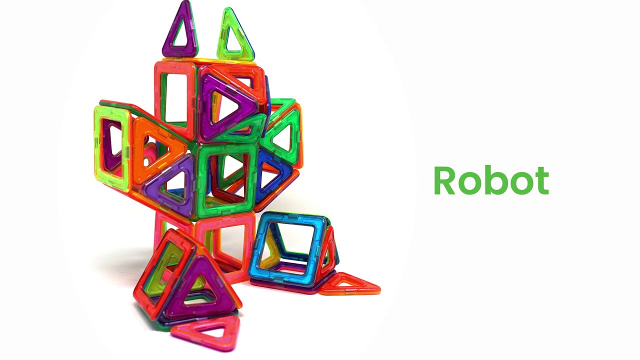 21.  Robot | How to Make a Model Robot with Magnetic Blocks | Magnetic Tiles Building Tutorial