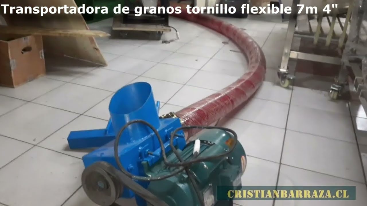 Transportadora de granos tornillo flexible  4