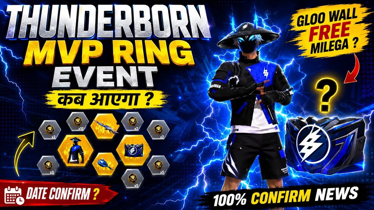 Thunderborn MVP Ring Event Free Fire 😱 | Upcoming Free Fire New Event | Will Everyone Get a Free ...