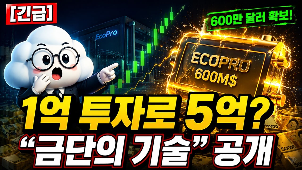 #에코프로 [긴급] 600만 달러 전고체 배터리 투자 유지! 1억 투자로 5억 만드는 법? 에코프로 '금단의 기술' #에코프로머티 #에코프로비엠