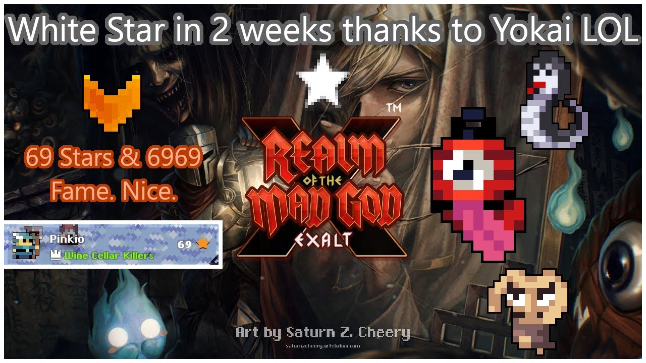 [RotMG] 69 Stars & 6969 Fame | White Star (with Eggman Announcement joke lol) | Realm of the Mad God