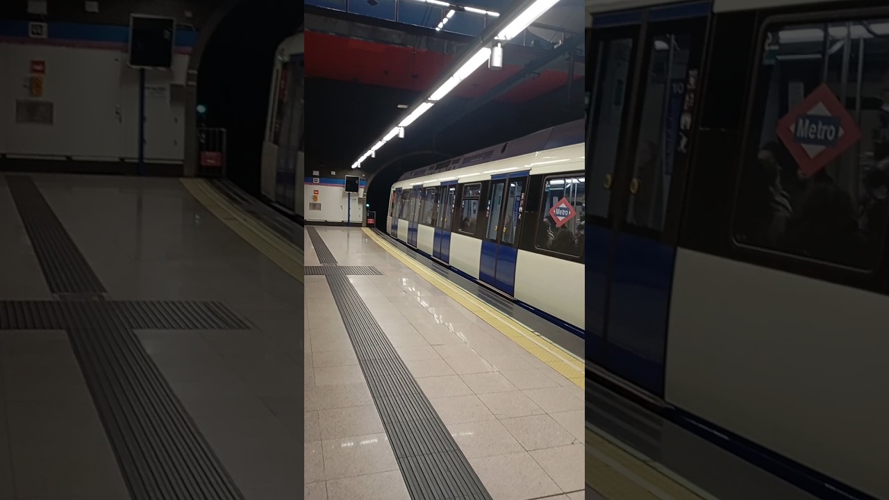 S-9000 L8 saliendo de Nuevos Ministerios #metro #metrodemadrid #shorts #viral