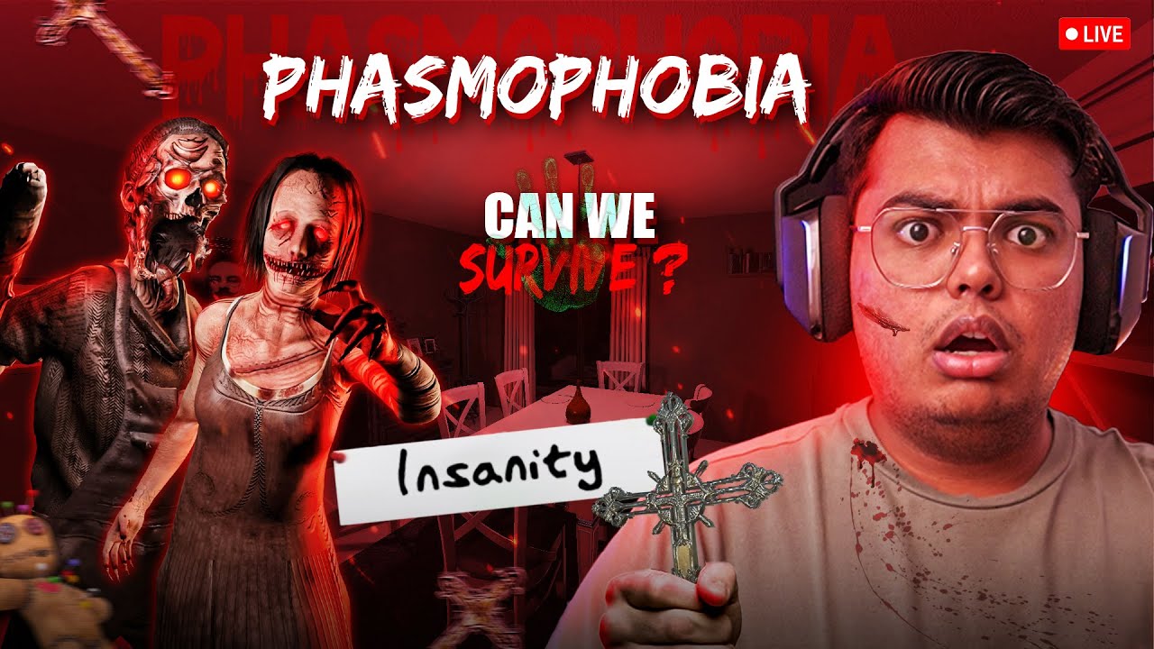 Phasmophobia INSANITY MODE – Hardest Ghost Hunt Ever! 👻💀| Live 🔴