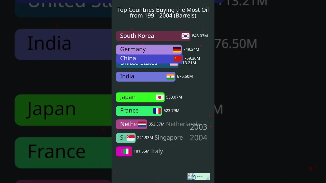Top Oil Importing Countries (1991&ndash;2024) 📈🌍 #OilImports #TopCountries #EnergyTrends #HistoricalData