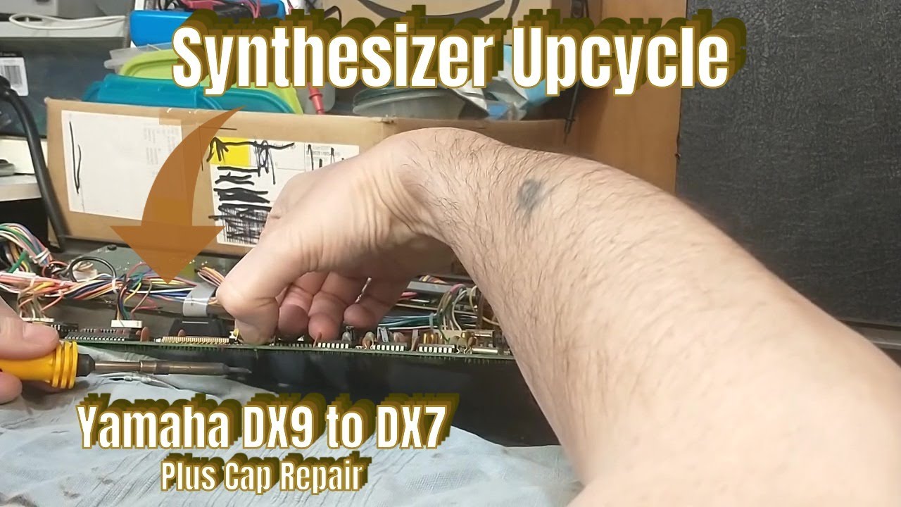 Synthesizer Upcycle | Yamaha DX9 to DX7 | plus cap repair |🎶🔌🎹 |