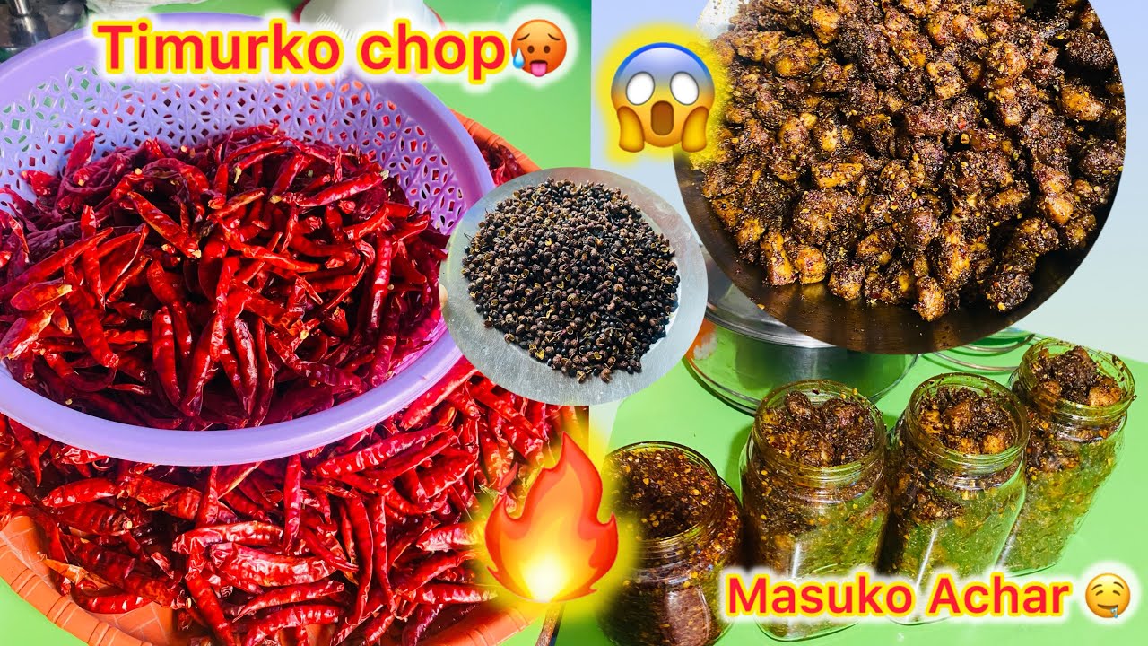 Making timur ko chop & Masu ko achar🥵|| Spicy lover🌶️||