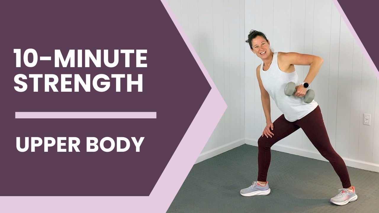 10 Minute Beginner Upper Body Strength | Dumbbells Only | At-Home Workout