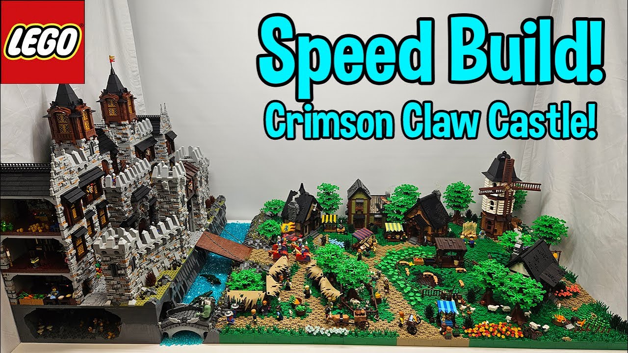 LEGO Medieval Castle Build! | Crimson Claw Castle Speed Build! | in 4K! | #lego #speedbuild