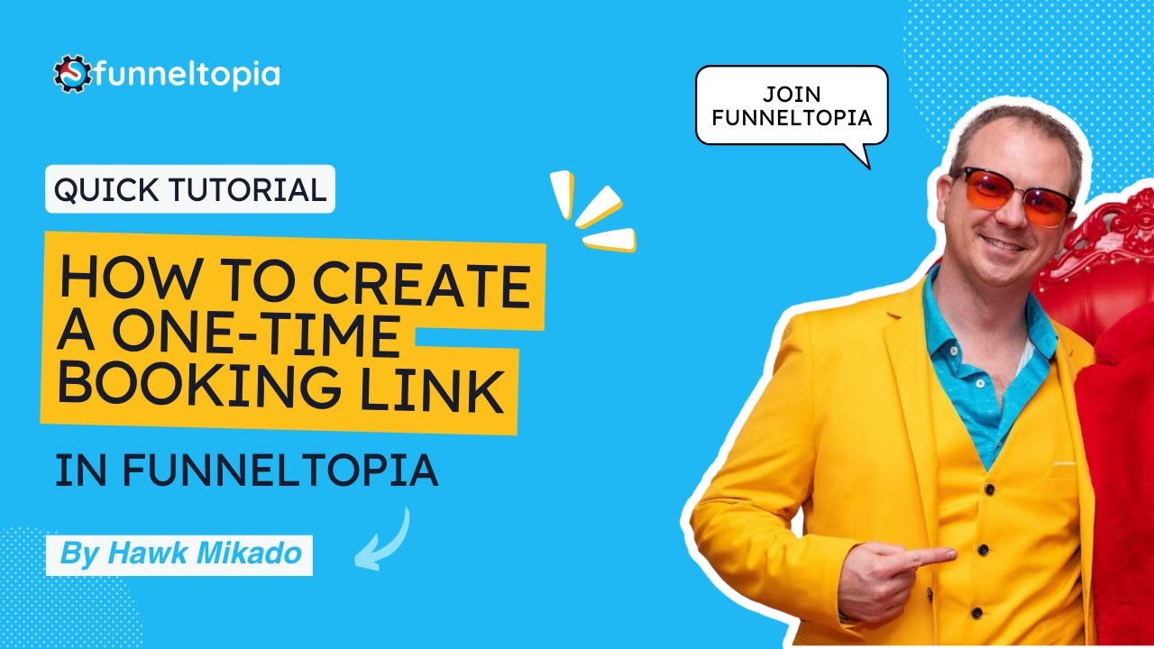 How to Create a One-Time Booking Link in Funneltopia | Quick Tutorial