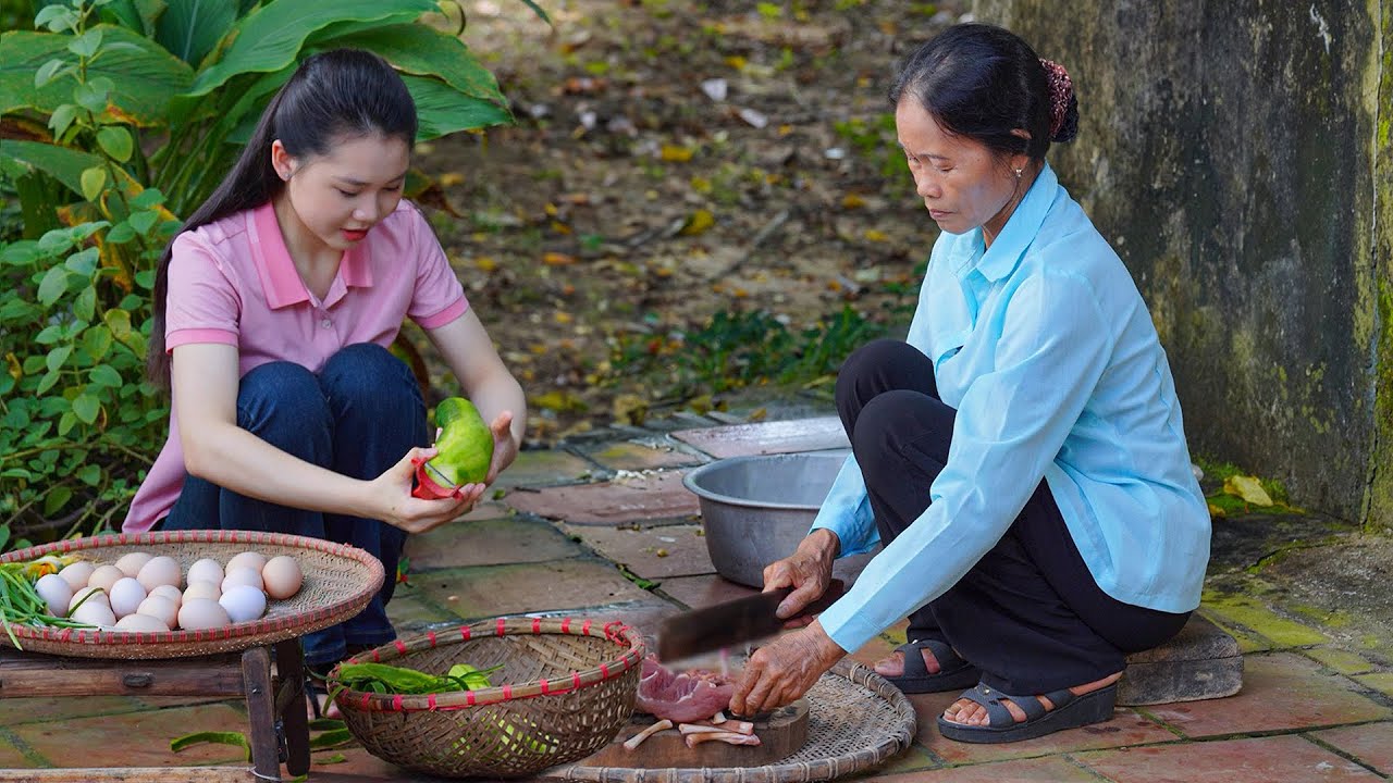 Video đặc biệt, thử thách mẹ đi chợ với 100.000 VNĐ nấu một mâm cơm quê I Xem là nhớ nhà!