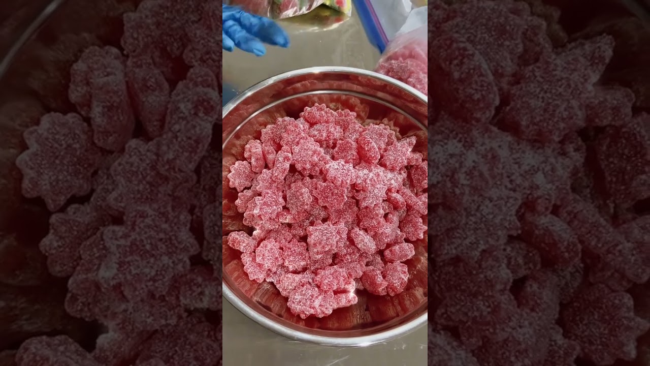 SOUR CHERRY CANDY  MIX - INCREDIBLY SOUR DELICIOUS GUMMIES #shorts
