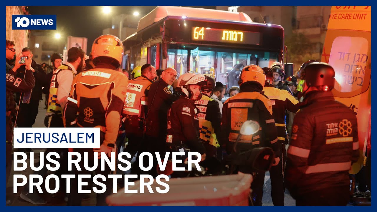 Teen Killed After Bus Runs Over Ultra-Orthodox Protesters In Jerusalem | 10 News