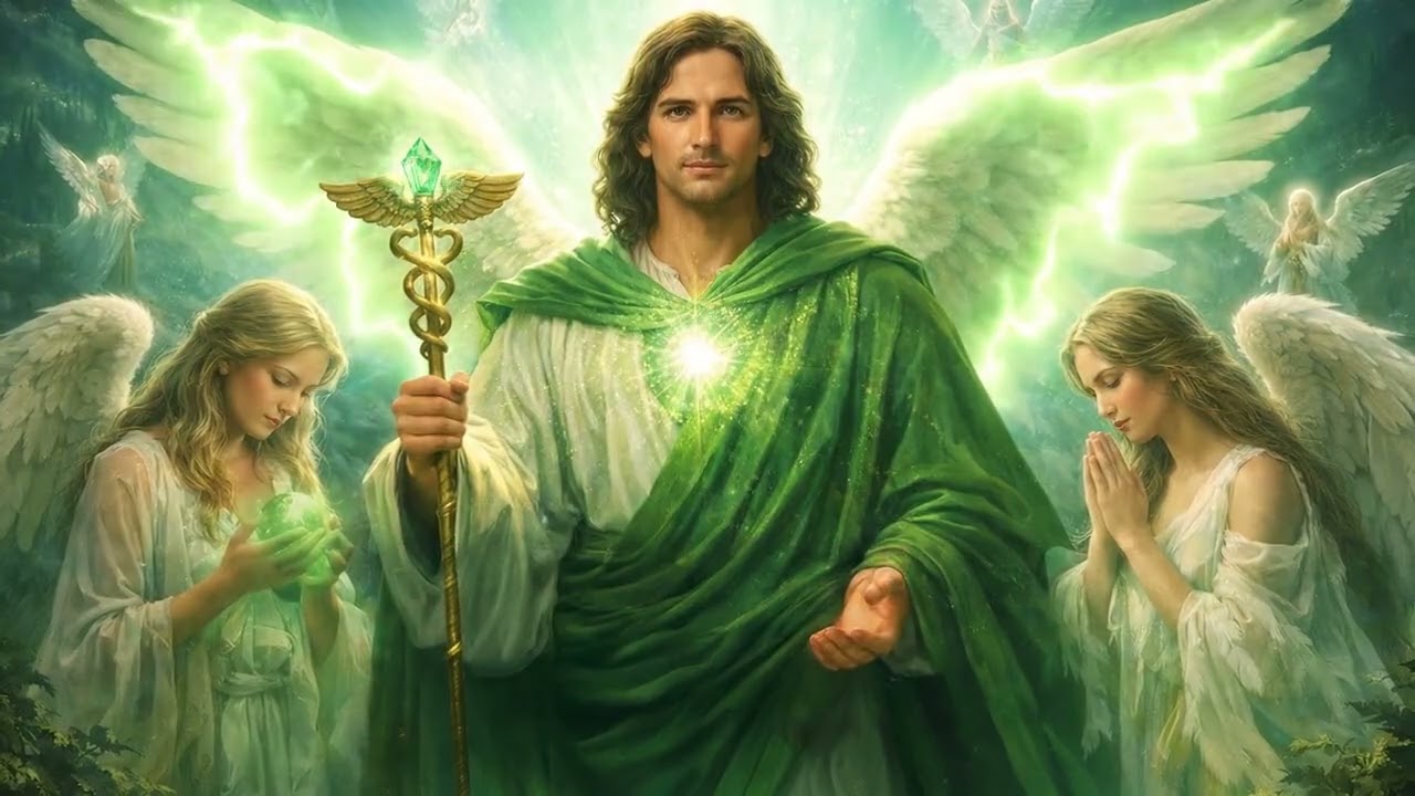 Arcángel Rafael – Rayo Verde de Sanación y Restauración | Música Angelical de Alta Vibración