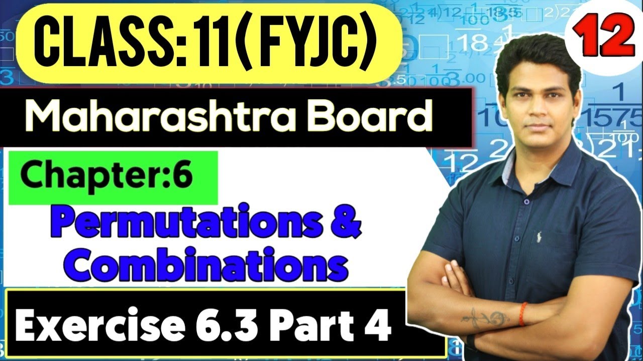 Class 11 Permutation  Exercise 6.3 Part 4 | Lecture 12 | 11th commerce Maths | VSM Academy | MV Sir