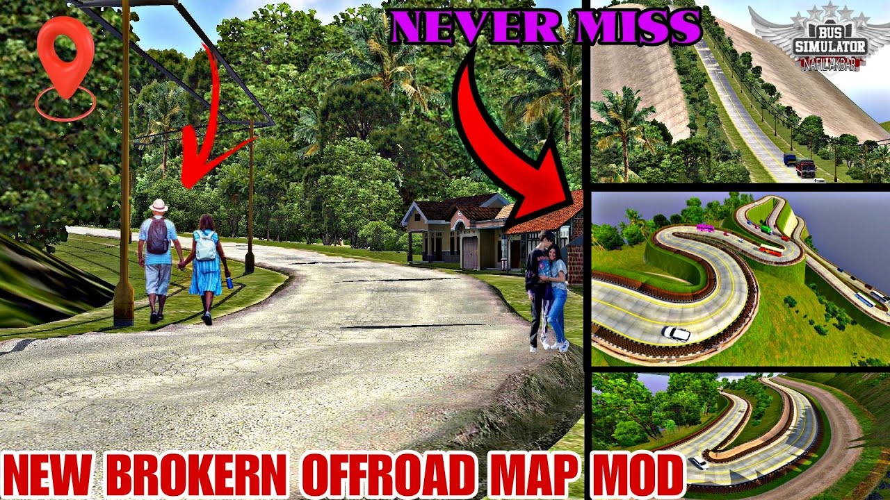 Map Mod Bussid 3.7 - New Broken Road Map Mod For Bus Simulator Indoneaha|| Mod Bussid |Bus Simulator