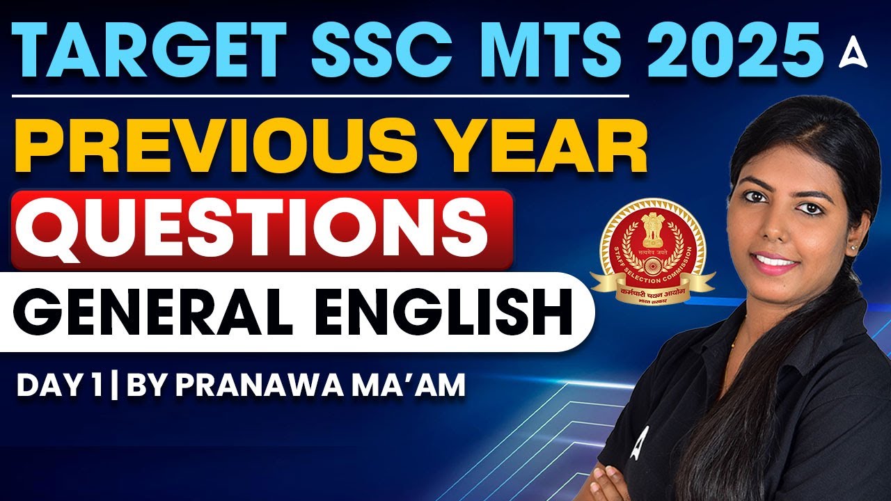 SSC MTS English Classes 2025 in Tamil | SSC MTS English Previous Paper | Day 1 | By Pranawa Mam
