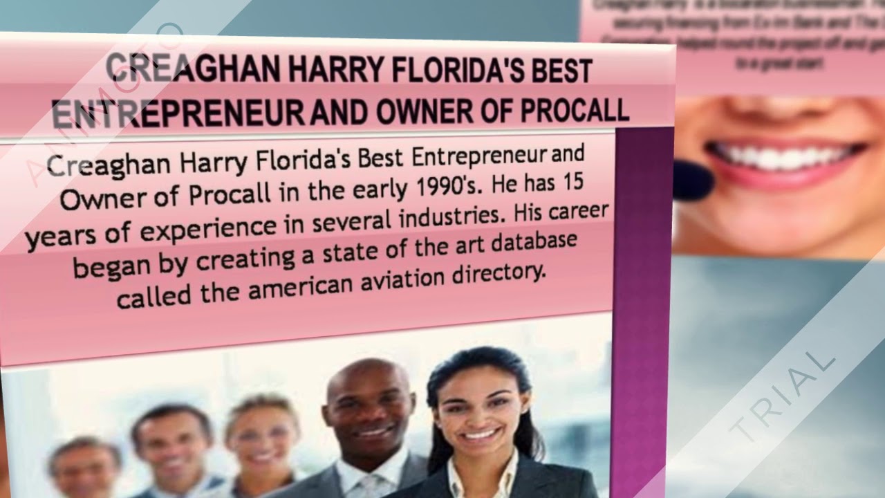 Creaghan Harry Florida's Best Entrepreneur and Owner of Procall