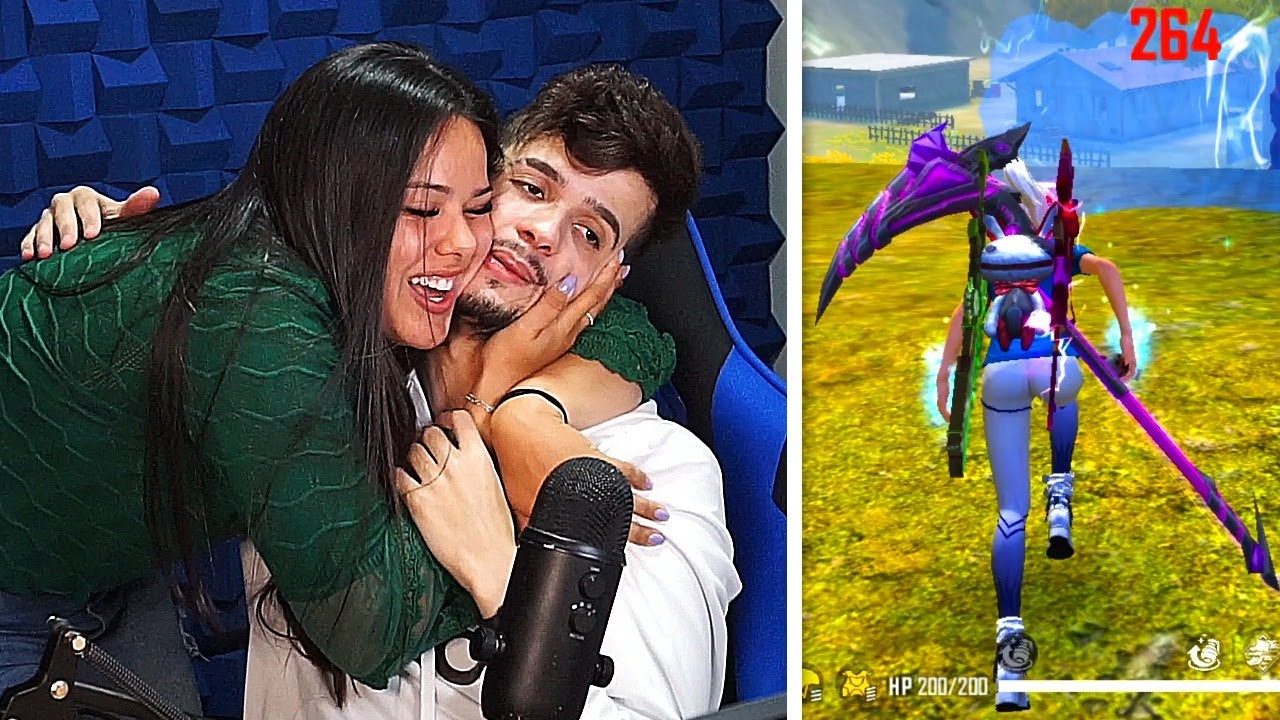 Uma fã me desafiou a cada KILL um Beijo no FREE FIRE!!