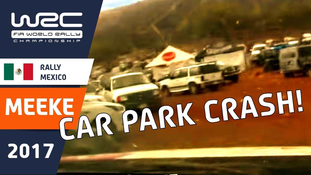 MEEKE onboard - Famous Car Park Rally CRASH and WIN! - Rally Mexico 2017 - Citroën C3 WRC rally car