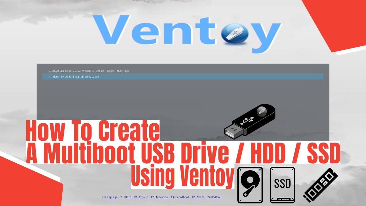How To Create A Multiboot USB Drive / HDD / SSD Using Ventoy