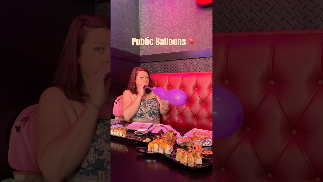 Public Balloon Blowing #balloon #inflation #amandalynn