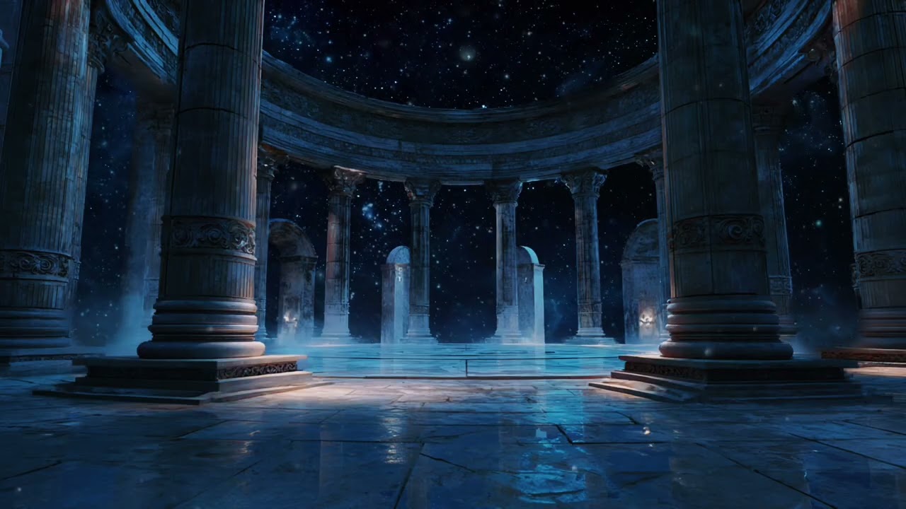 Celestial Temple Ambience for Deep Focus | 1 Hour Cosmic Study Atmosphere