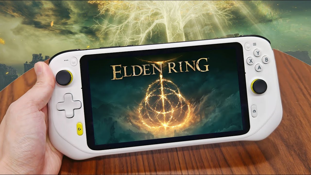 Playing Elden Ring on a game handheld device, just waiting for the new DLC!