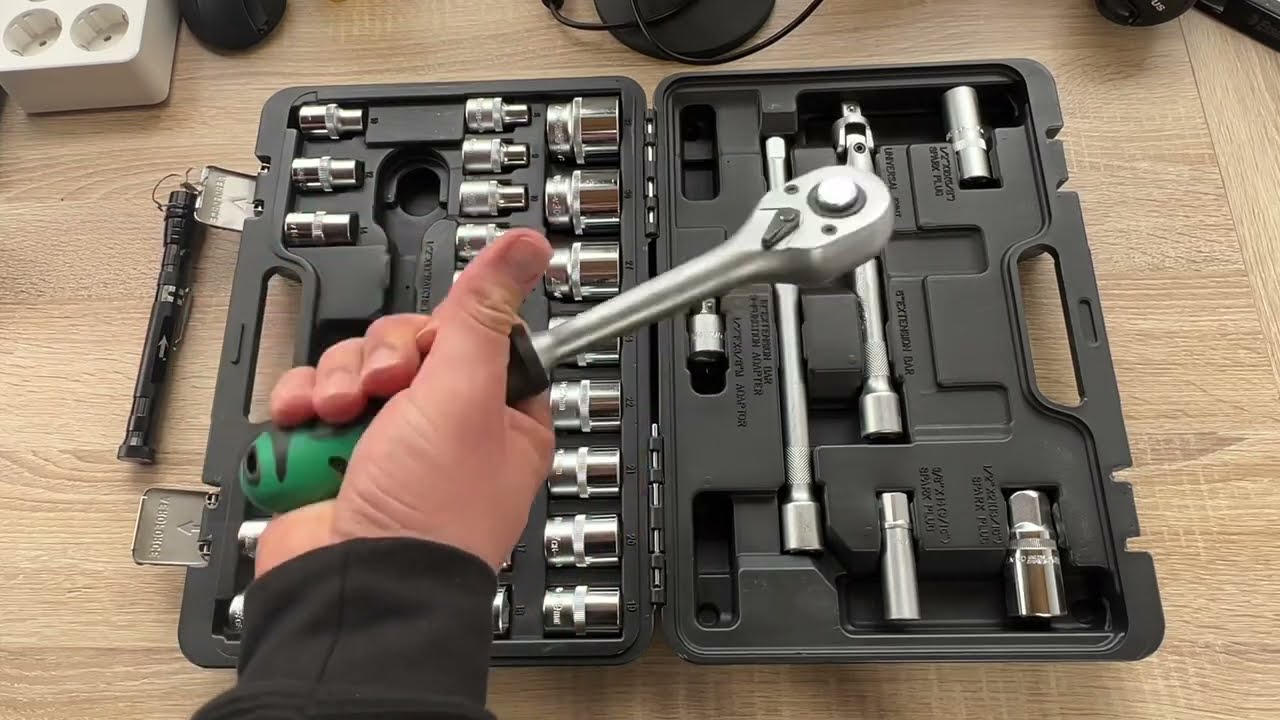 Steckschlüsselsatz, AEROFORCE 35 tlg. 1/2 Zoll Ratschenkasten Zündkerzen Nüsse Unboxing & Anleitung