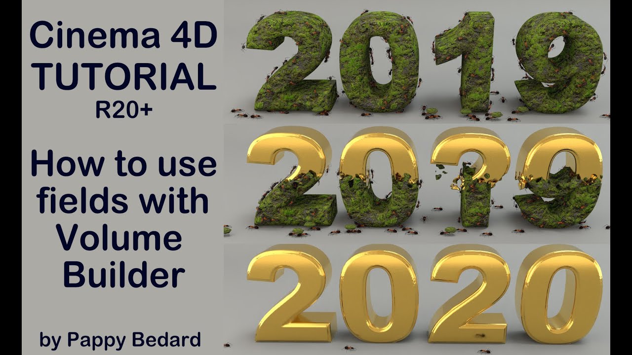 Cinema4D (TUTORIAL) How to use Fields with Volume Builder