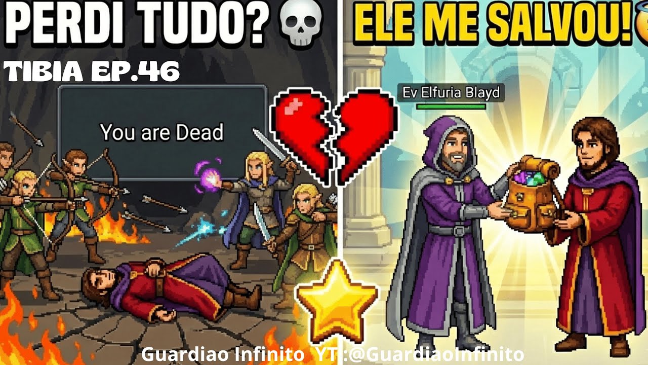 Tibia: (Ep. 46) EU MORRI E PERDI TUDO! 💀 A Atitude Inacreditável de um Jogador