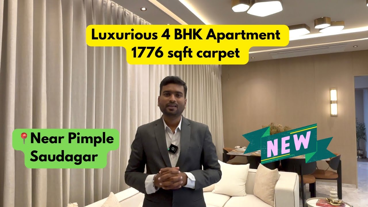 Luxurious 4 BHK flat 1776 sqft carpet near Kokane Chowk #yt #puneproperties #4bhk call 7588138017