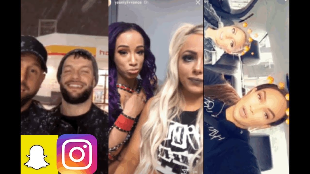 WWE Snapchat/Instagram ft Sasha Banks, Finn Balor, Alexa Bliss, Liv Morgan, Nia Jax, Paige n MORE