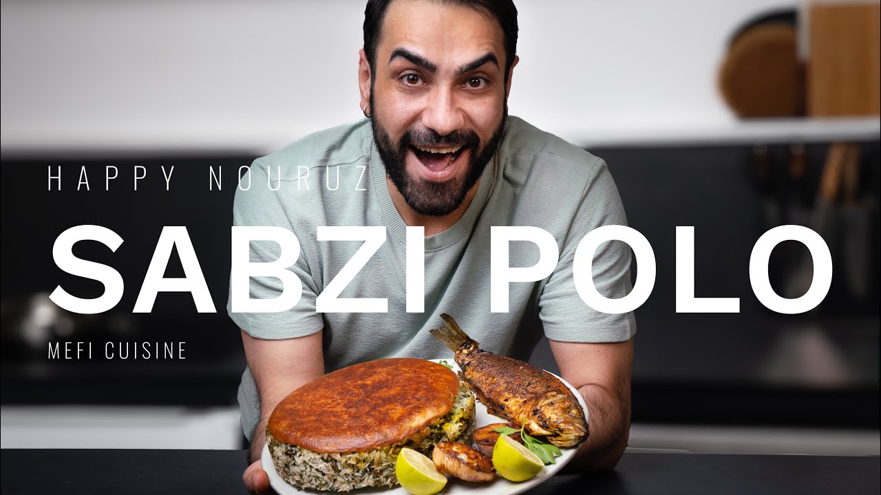 Sabzi Polo ba Mahi – Original Nowruz-Rezept 🇮🇷 | Persischer Kräuterreis mit Safran-Fisch