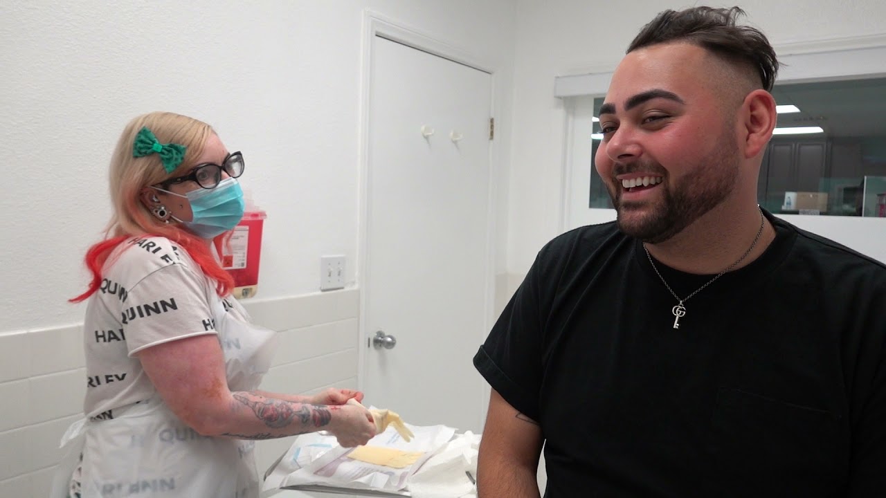 Vincent's earlobe piercing :) Tommy T's Body Piercing Huntington Beach, CA