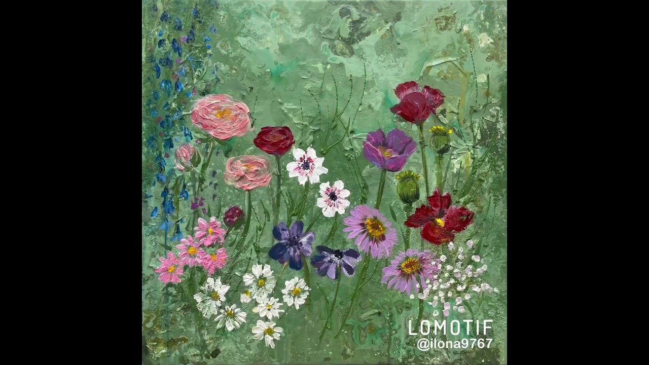 abstract flower painting by Ilona Hendriks