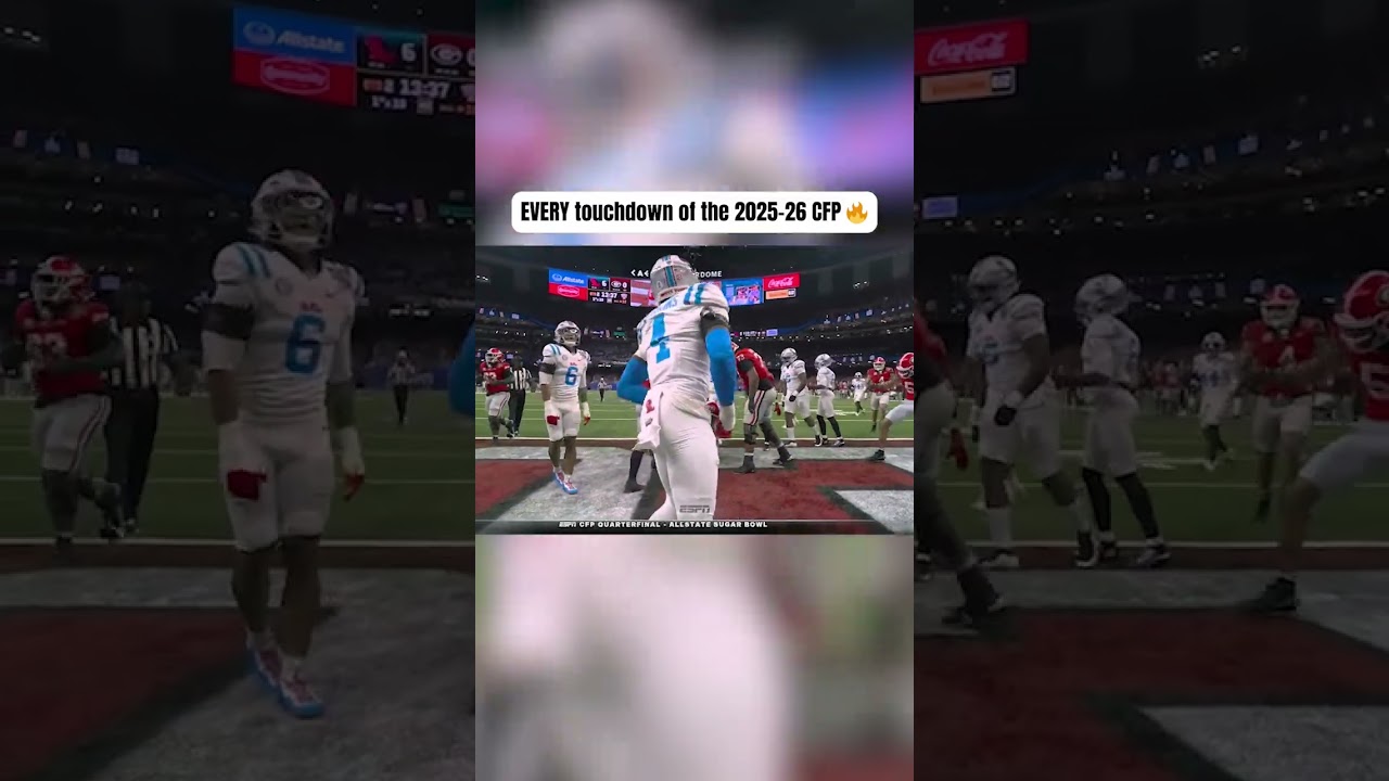 ВСЕ тачдауны плей-офф студенческого футбола 2026 года 👏
