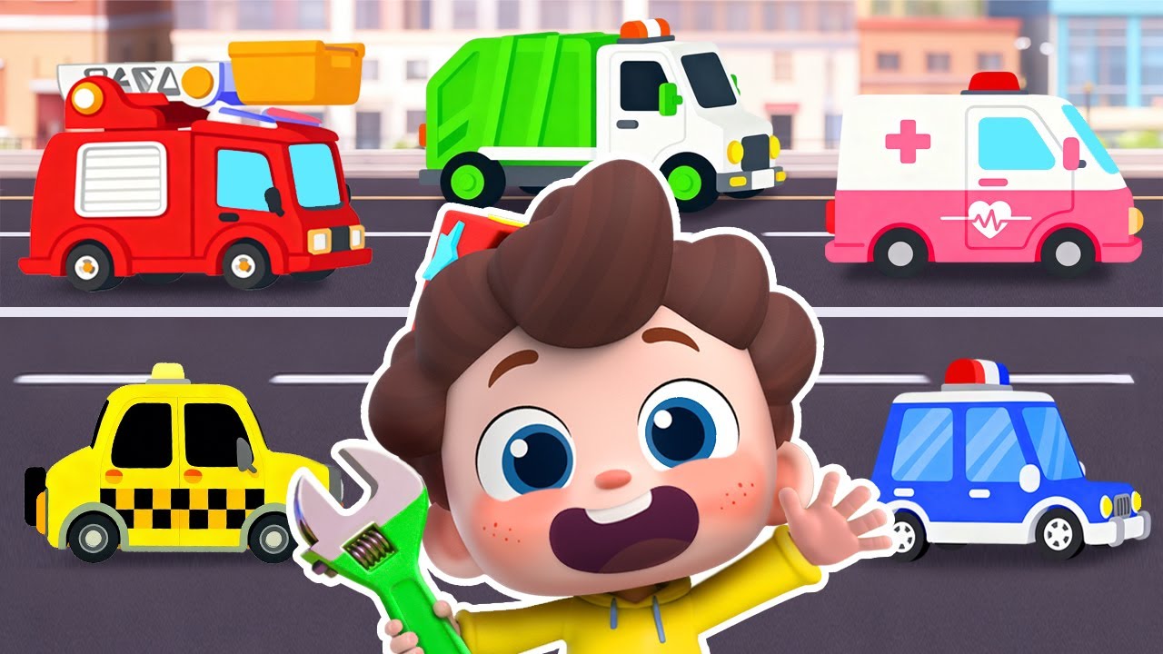 Cars Puzzle Song | Let's Assemble Street Vehicles | Nursery Rhymes & Kids Songs | BabyBus
