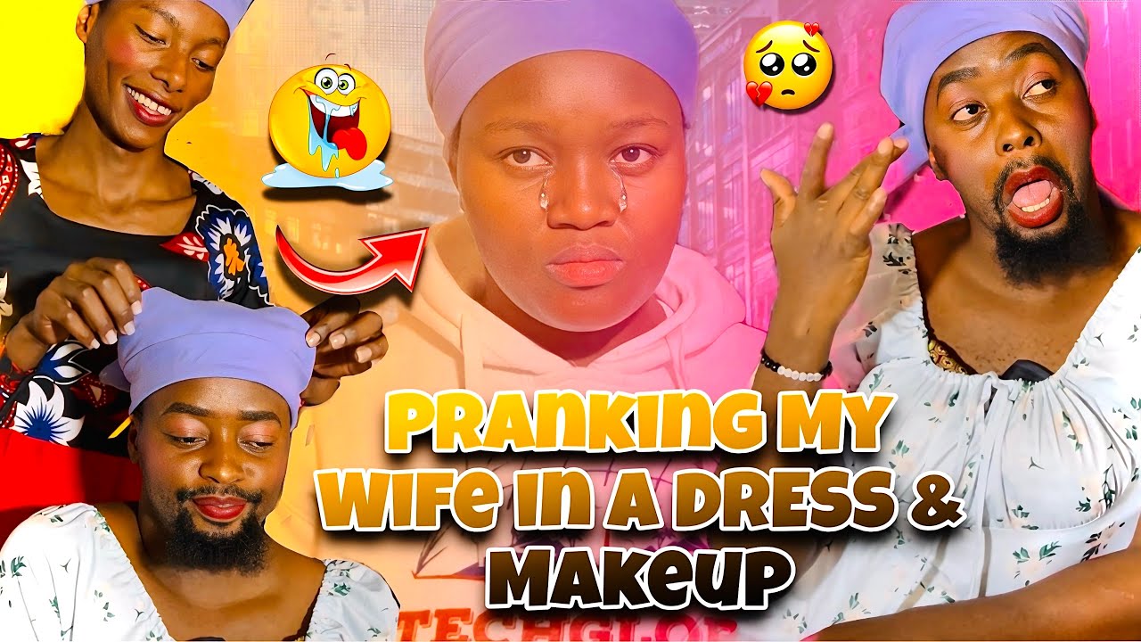SHE DIDN'T SEE IT COMING😛 //Wearing Makeup and a Dress to Prank My Wife 😂 😂 