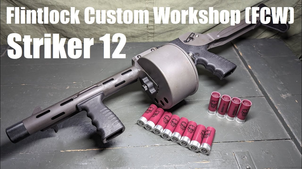 Flintlock Custom Workshop (FCW) Striker 12 Revolver Shotgun + APS CAM Hülsen, Review, Test, Historie