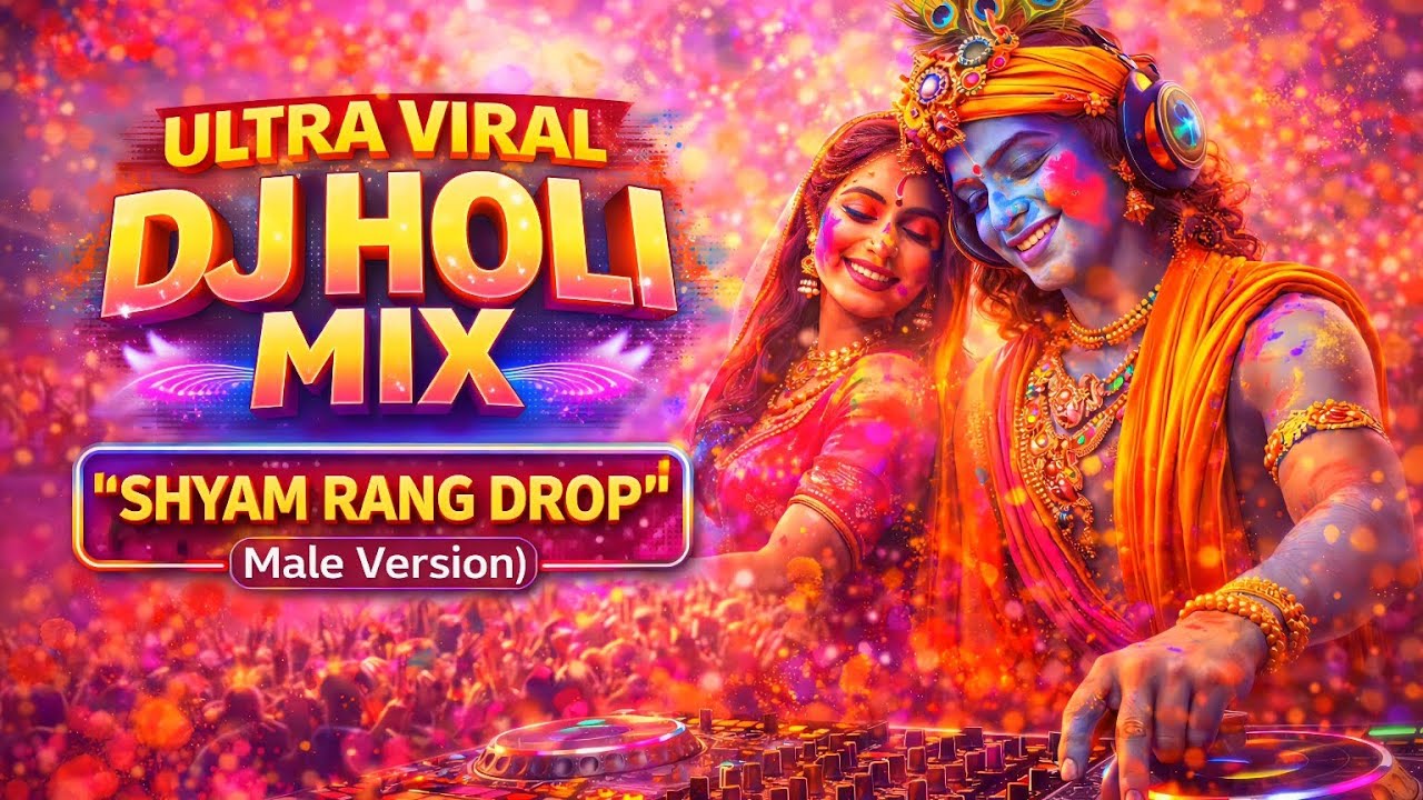Shyam Rang Drop | Ultra Viral DJ Holi Mix | Radha Krishna Holi Song | Male Version 2026
