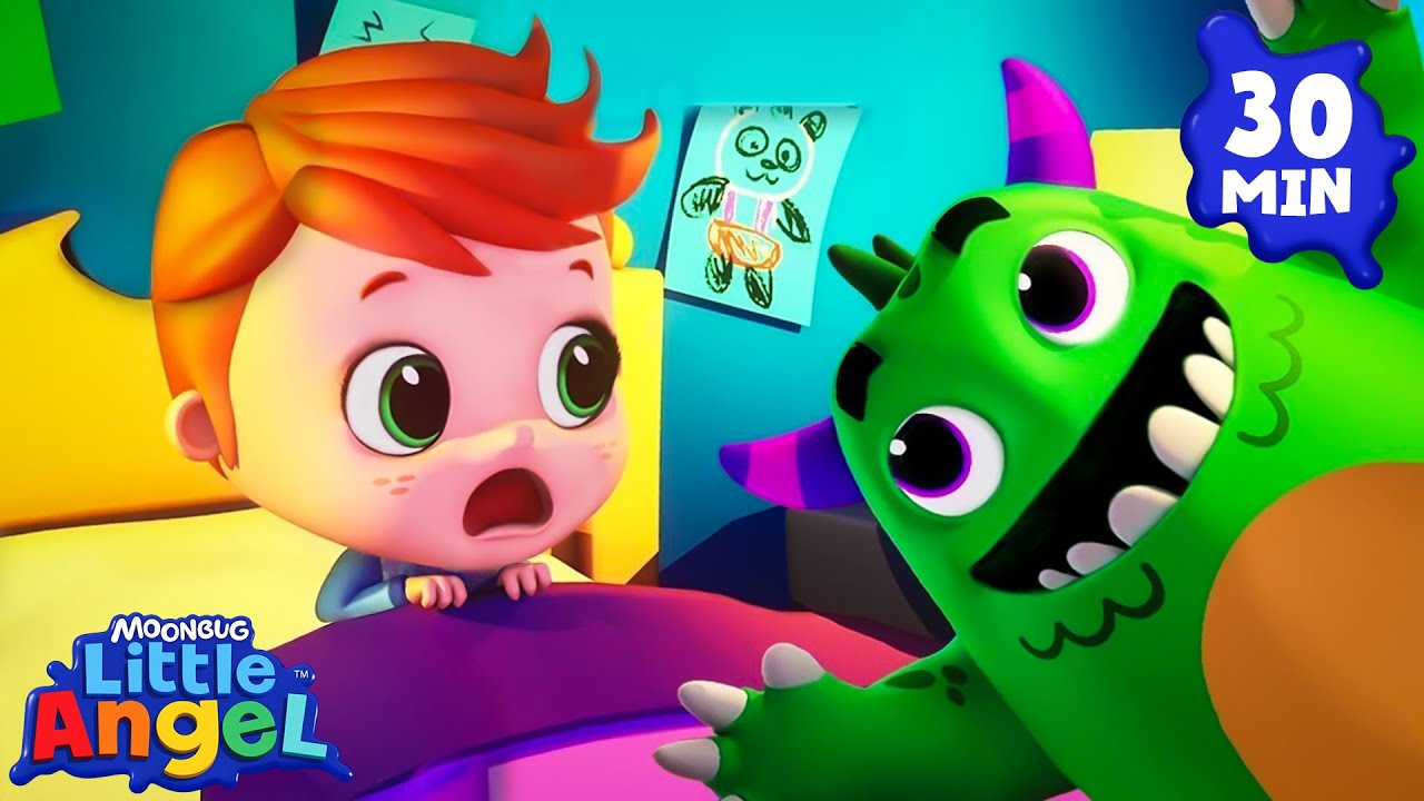 Baby John Learns He’s Not Afraid of the Dark 🌙⭐ | Little Angel 😇 | 🔤 Subtitled Sing Along Songs