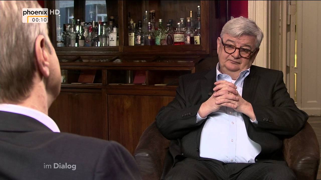 Im Dialog: Michael Hirz mit Joschka Fischer am 15.01.2016