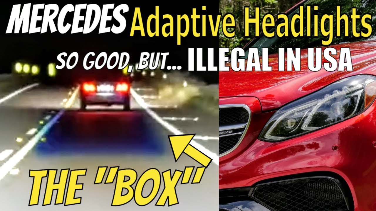 Mercedes w212 Адаптивные фары! Система EURO Intelligent Light System в действии!