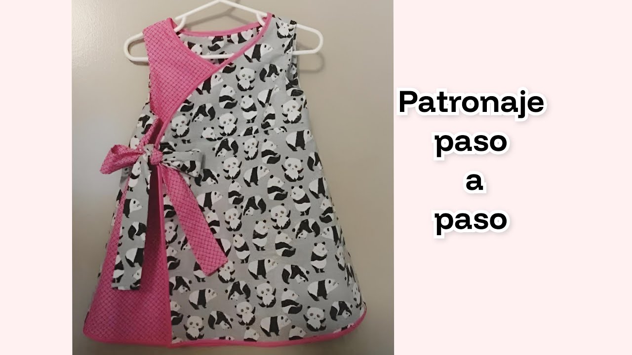 Vestido envolvente en varias tallas.