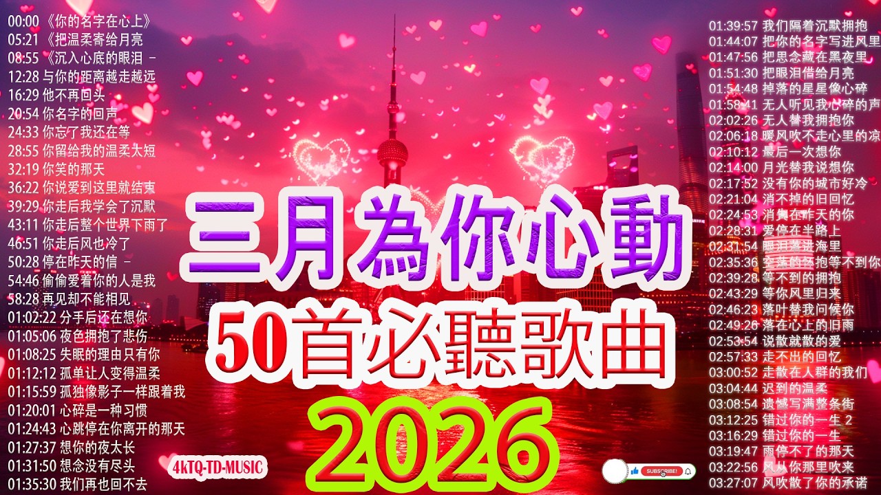 2026新歌 🌨 三月 KKBOX華語單曲排行週榜 |【推薦上癮歌曲】2026年中文流行歌曲 🎗️ 50首點擊量破百萬的上癮歌曲 【2026年2月熱門歌曲榜】2026年流行歌曲 ❤