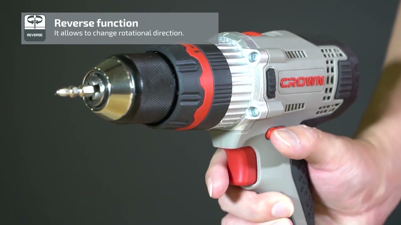 CROWN The Ultimate Professional Cordless Impact Drill | Li-Ion Battery & Step Speed Selection!
