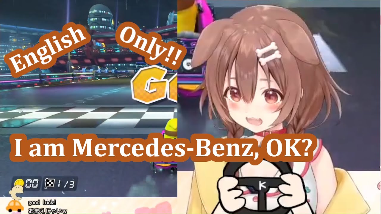 Mario Kart только на английском языке от Korone - Highlights 【Hololive】【Eng Sub】