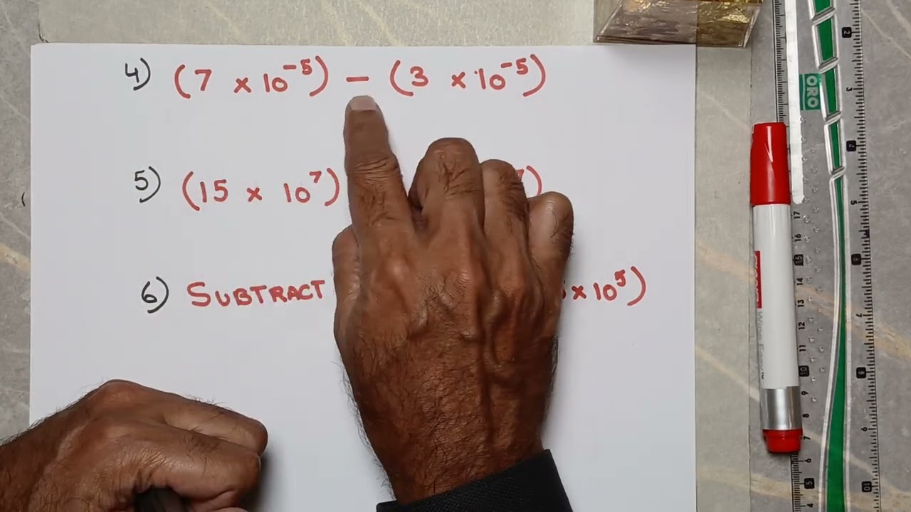 Part 9/5  Addition and subtraction with scientific notation