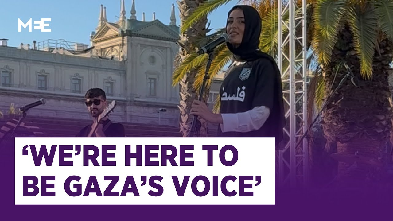 Palestinian band Sol performs at Global Sumud Flotilla event in Barcelona