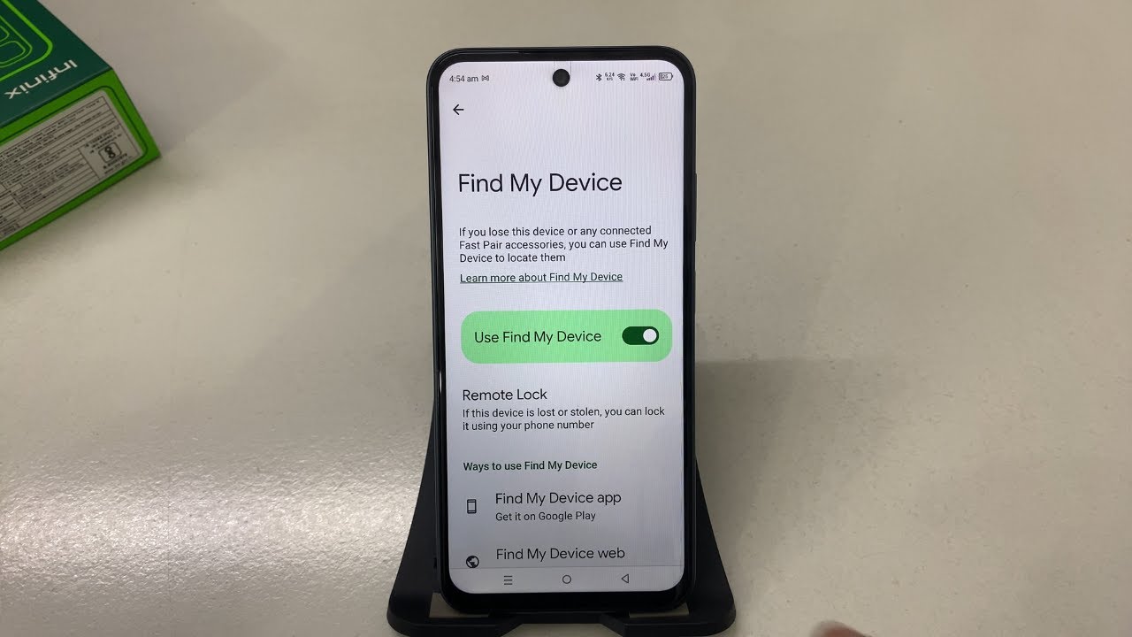 Infinix Note 50X Me find my device Me remote lock Kaise delete Kare